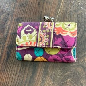 Vera Bradley Plum Crazy Kisslock Wallet